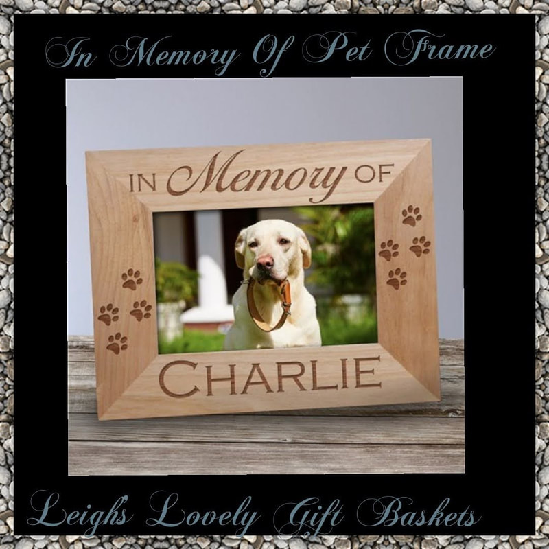 In Memory of Pet
Personalized Wooden Picture Frame
Natural wooden picture frame 
Display this Personalized In Memory of Pet Wooden Picture Frame to remember your furry friend. Personalize this frame with any name. You can even give this as a gift for a loved one who lost a pet.

4 x 6 Wooden Picture Frame