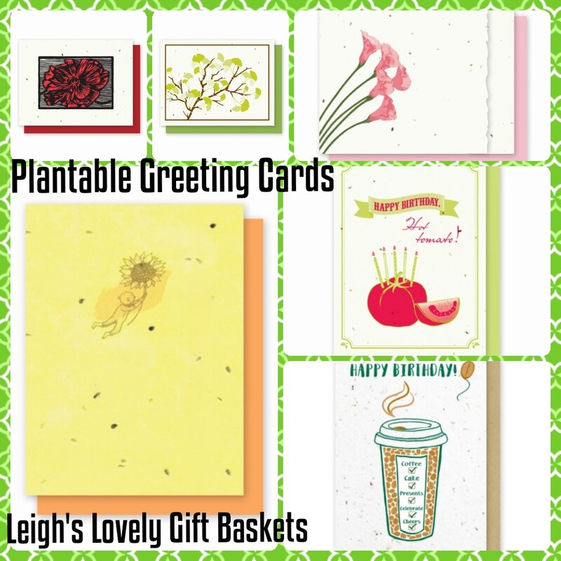 Click on this collage to  visit Leigh's Pleasant Leigh Plantable Greeting Cards Shoppe. Unique greeting cards for all occasions that offer two gifts in one! 