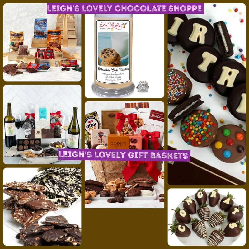 Photo collage link to Leigh's Lovely Chocolate Shoppe Page. 