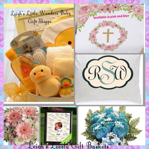 Looking for unique baby gifts?  Find gift baskets, flowers, cookies, crosses and personalized nursery decor and more! 