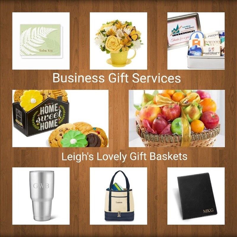 Leigh's Lovely Business Gift Services Page collage link