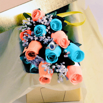 Scented Jewel Wax Roses with Surprise Jewelry 