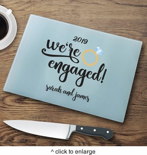 Glass Cutting Boards for Engaged and Married Couples $34.99 