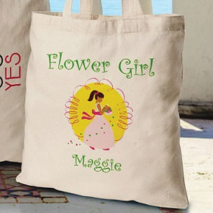 Flower Girl Canvas Tote