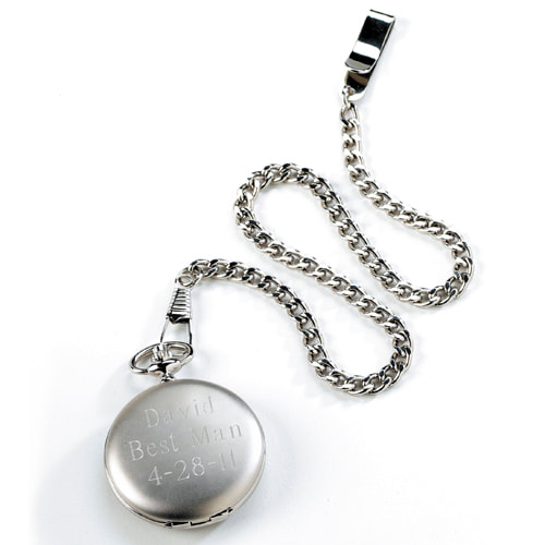 Brushed Silver Pocket Watch $34.99 