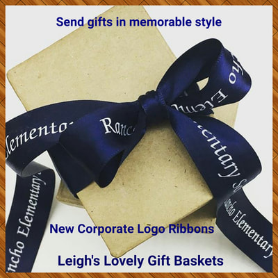 Custom Logo Ribbons will add a personal touch to all gift baskets that your business sends throughout the year. Only $2.75 per ribbon with no set up fee and no minimum. 