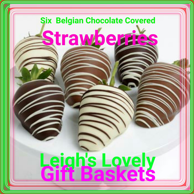 Six large and luscious strawberries are covered in Milk, White and Dark Chocolate and decorative drizzle icing. Chocolate Drizzle . Next Day Delivery Service available.
Click here to connect to Leigh's online gift boutique. Select Chocolate Covered Treats from the Shop Menu.