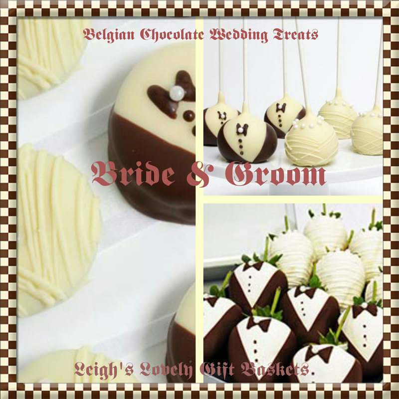 Festively decorated Belgian Chocolate Covered Oreos, Cake Pops and Strawberries for Weddings and Anniversaries. 