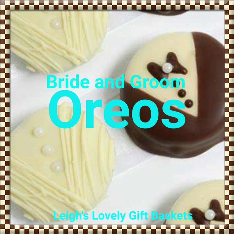 Irresistible Oreo Cookies are dipped in White and Milk Belgian Chocolate to resemble Bride dress and Groom dress shirt with bow tie and vest. Next Day Delivery Service available 