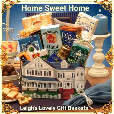 Home Sweet Home Gift Box. Charming Victorian Home gift box filled with delicious gourmet snacks. 