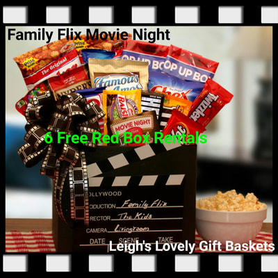 Director style black chalkboard gift box is filled with classic movie snacks, a Red Box gift card. Personalize the chalkboard with your special message! 