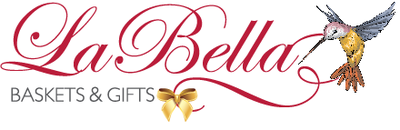 Banner link to Leigh's La Bella Baskets online gift store, 