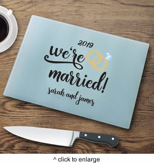Couple Cutting Boards $34.99 We're Engaged or We're Married
