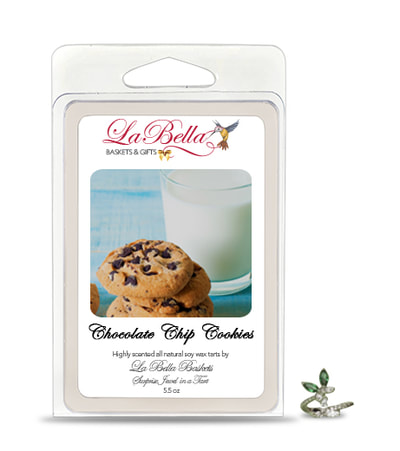 Chocolate lovers will love filling their homes with the irresistible smell of chocolate chip cookies !  Each tart melt contains one surprise jewelry item and burns for a total of 100 hours