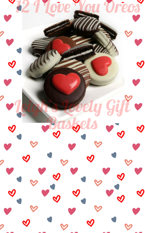 One dozen Oreo Cookies are hand dipped in Belgian Chocolate and decorated with drizzle icing or red candy hearts making this a festive and romantic Valentine's Day gift.