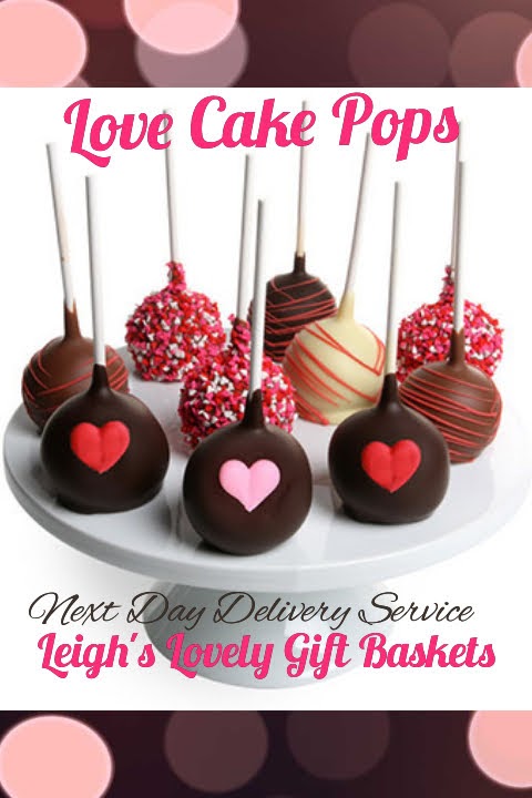 Ten cake pops are dipped in a variety of Belgian Chocolates and decorated with drizzle icing,
 XO Chocolate Details, and  Love-Themed Sprinkles. Perfect gift idea for Valentine's Day. Next Day Delivery Service is available