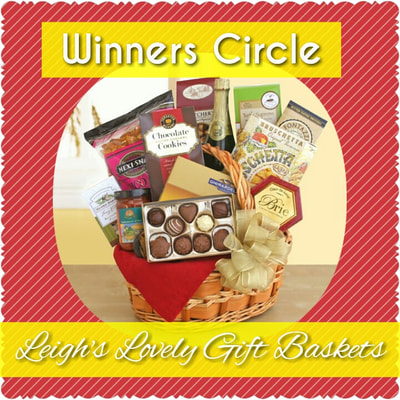 Natural woven basket with central handle includes sparkling apple cider, a Ghirardelli chocolate assortment, chips, salsa, almonds,, chocolate drizzled popcorn, butter toffee pretzels, two kinds of cookies, bruschetta crisps and Brie cheese spread.