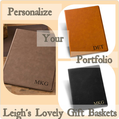 Portfolios ,business card holders and desk accessories with free personalization! 