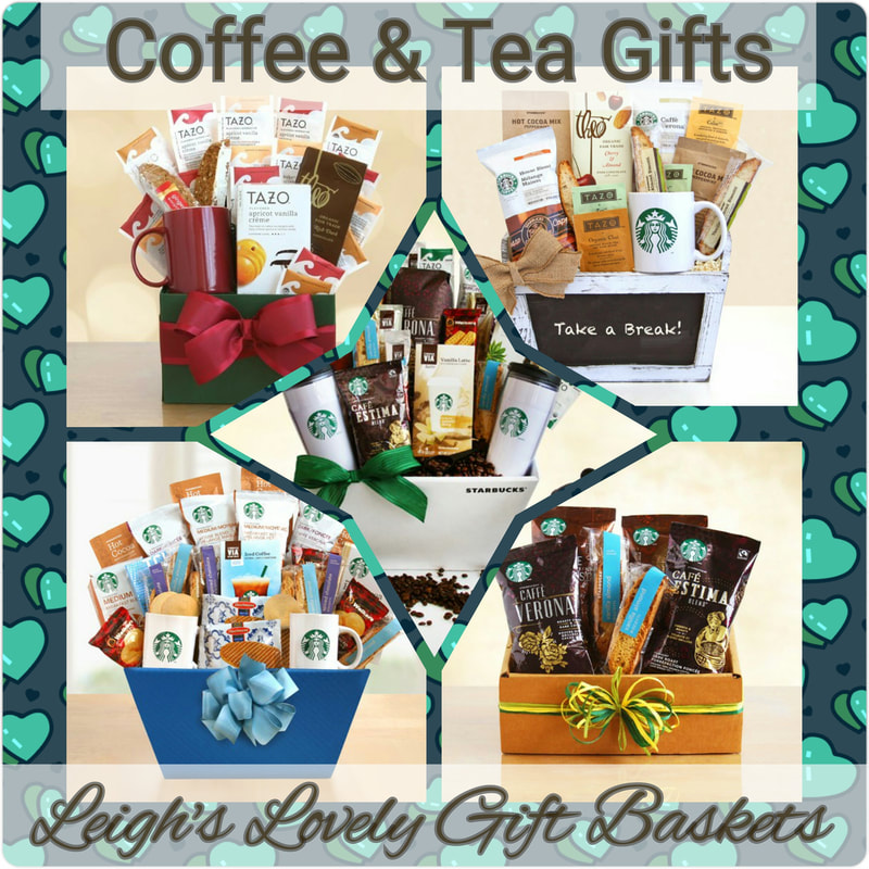 Photo collage link to the Coffee and Tea Gifts category