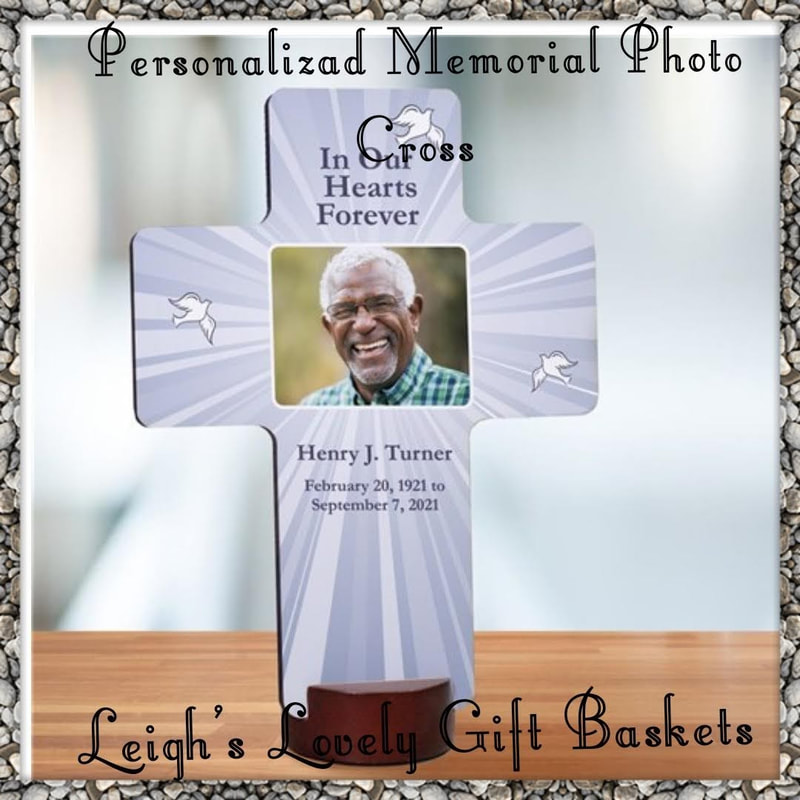 Personalizad Memorial Photo Cross

Personalized Memorial Photo Cross. What a wonderful gift to give to a family. Special Gift that you can personalize and add a picture.br>
Personalized Wall Cross measures 6.875 tall x 5.125 wide.
Wooden Stand included.

Ships From IL, Standard Shipping
6 - 10 Days Delivery
Personalize with name, year of birth and year of death. 